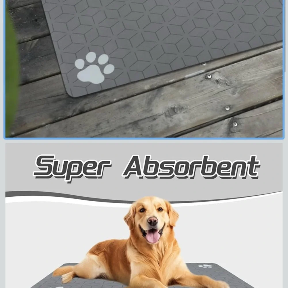 Gray Super Absorbent Dog Mat